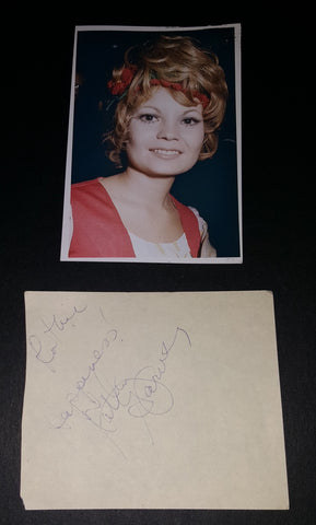 FAMILY AFFAIR ACTRESS KATHY GARVER HAND SIGNED PAGE AND NICE 4X6" PRINT