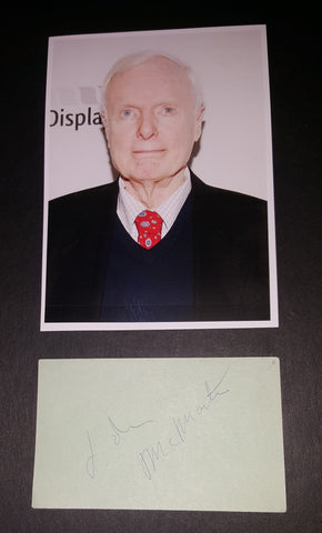 BROADWAY LEGEND ACTOR JOHN MCMARTIN HAND SIGNED CARD AND NICE 5X7" PRINT RIP