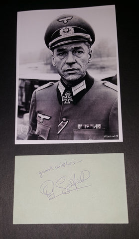 ACTOR PAUL SCOFIELD HAND SIGNED CARD AND NICE 5X7" PRINT D.2008