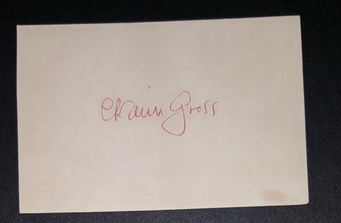 SCULPTOR AND EDUCATOR CHAIM GROSS HAND SIGNED CARD D.1991