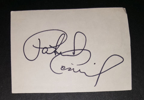 ACTOR PATRICK CASSIDY HAND SIGNED INDEX CARD