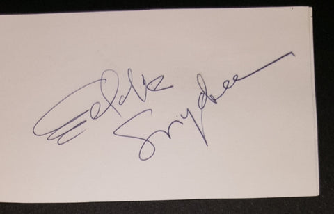 SONGWRITER COMPOSER EDDIE SNYDER HAND SIGNED INDEX CARD D.2011