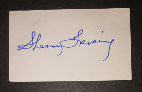 ACTRESS TURNED STUDIO EXECUTIVE SHERRY LANSING HAND SIGNED CARD