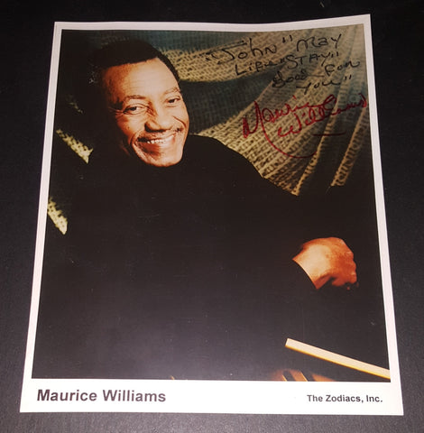 SINGER MAURICE WILLIAMS (THE ZODIACS) HAND SIGNED 8X10" PHOTO