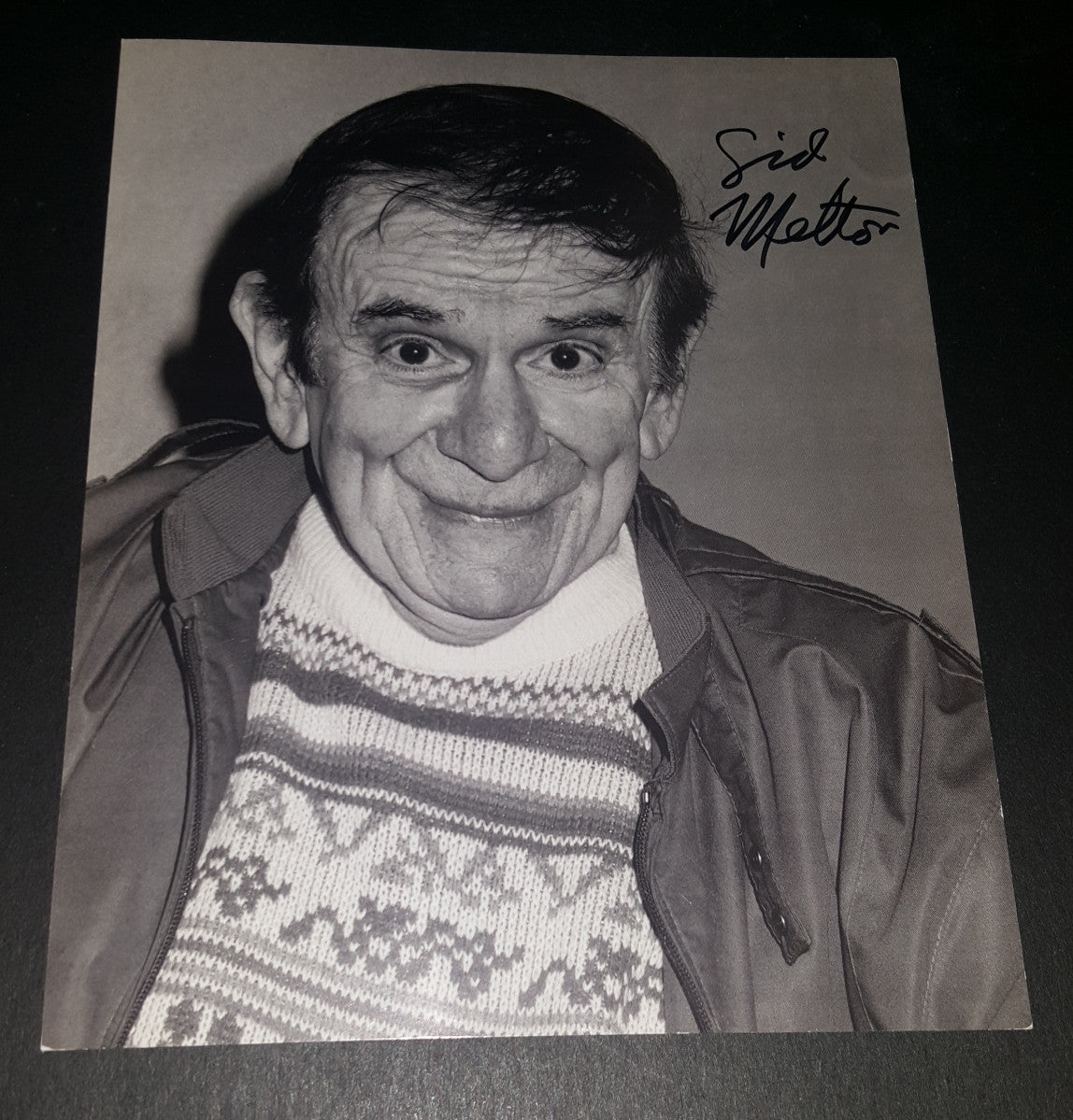 GREEN ACRES ACTOR SID MELTON HAND SIGNED 8X10" PHOTO D.2011