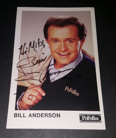 COUNTRY MUSIC LEGEND BILL ANDERSON HAND SIGNED 5X7" PHOTO