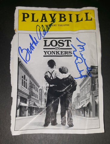 "LOST IN YONKERS" PLAYBILL COVER HAND SIGNED BY MERCEDES MCCAMBRIDGE (D.2004) AND BROOKE ADAMS