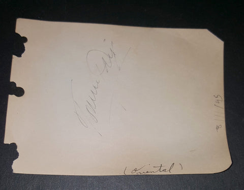 EARLY HOLLYWOOD CHILD STAR TOMMY DIX HAND SIGNED PAGE