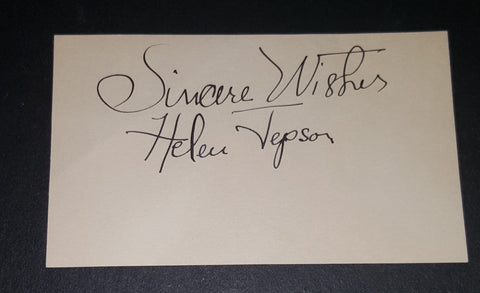 LEGENDARY BEAUTY SOPRANO HELEN JEPSON HAND SIGNED CARD D.1997