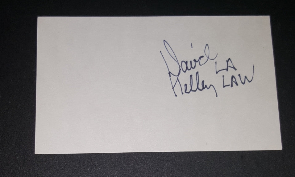 TV WRITER PRODUCER DAVID E. KELLEY HAND SIGNED CARD