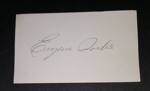 CHARACTER ACTOR EUGENE ROCHE HAND SIGNED INDEX CARD D.2004