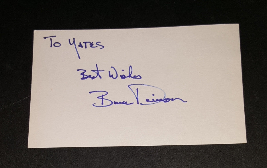 LONG TIME ACTOR BRUCE DAVISON HAND SIGNED CARD