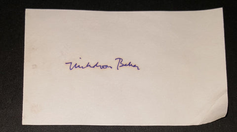 "MR. TV" ACTOR MILTON BERLE HAND SIGNED CARD  D.2002