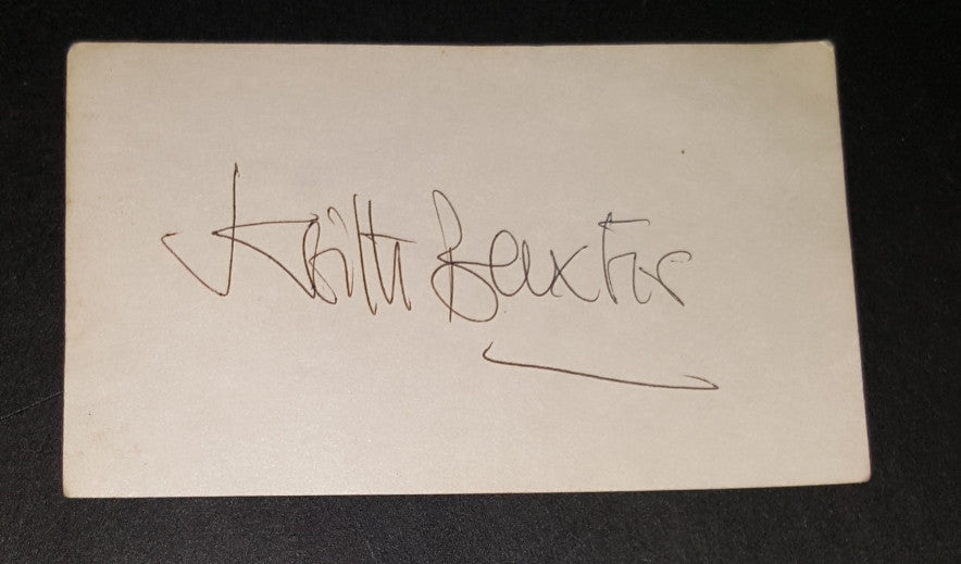 WELSH ACTOR KIETH BAXTER HAND SIGNED CARD