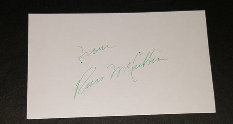 WESTERNS CHARACTER ACTOR RUSS MCCUBBIN HAND SIGNED CARD