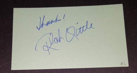 IMPRESSIONIST LEGEND RICH LITTLE HAND SIGNED INDEX CARD