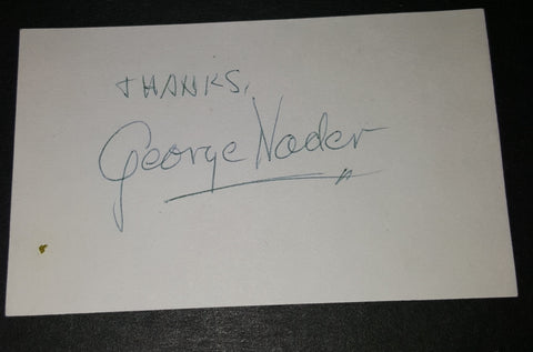 HUNK ACTOR GEORGE NADER HAND SIGNED CARD D.2002