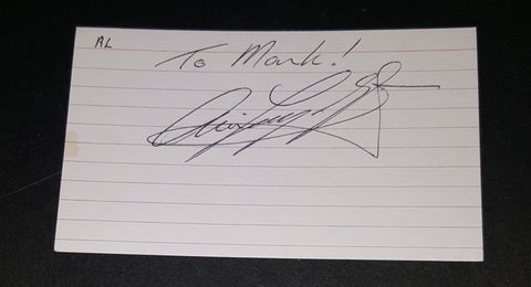 RACE CAR LEGEND ARIE LUYENDYK HAND SIGNED INDEX CARD