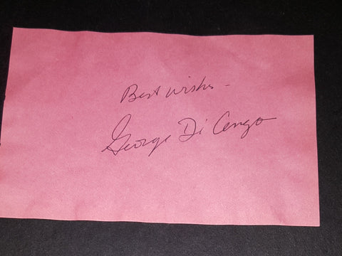 CHARACTER ACTOR GEORGE DICENZO HAND SIGNED PAGE D.2010