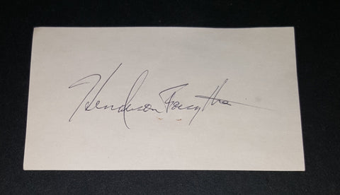 CHARACTER ACTOR HENDERSON FORSYTHE HAND SIGNED INDEX CARD D.2006