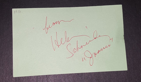 ACTRESS SINGER HELEN SCHNEIDER HAND SIGNED CARD