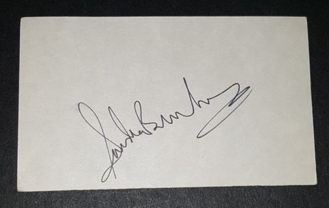 COMEDIENNE ACTRESS SANDRA BERNHARD HAND SIGNED INDEX CARD