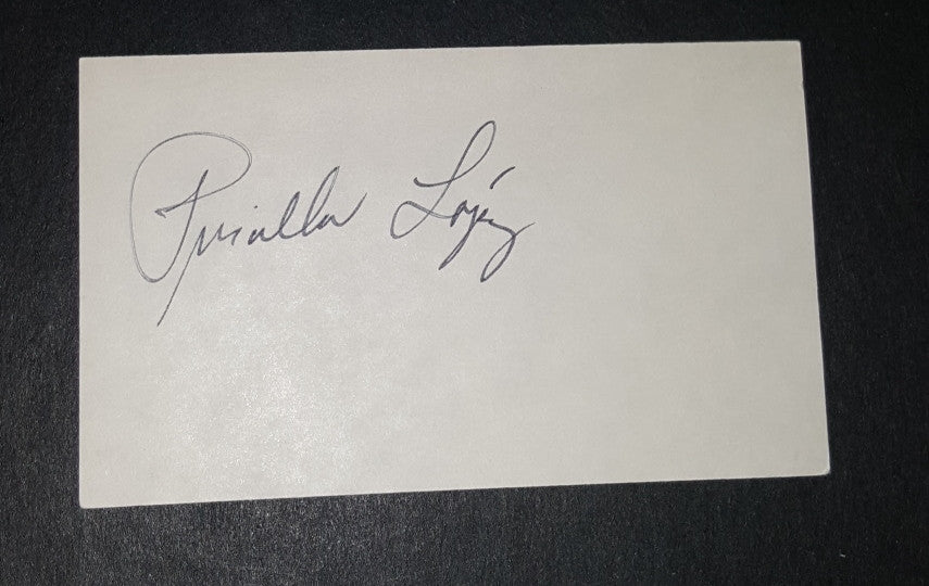 "CHORUS LINE" ACTRESS SINGER PRISCILLA LOPEZ HAND SIGNED CARD