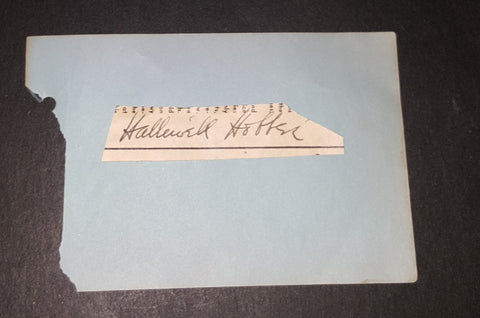 RARE DR. JEKYLL AND MR. HYDE" CHARACTER ACTOR HALLIWELL HOBBES HAND SIGNED CUT ON AN ALBUM PAGE. D.1962