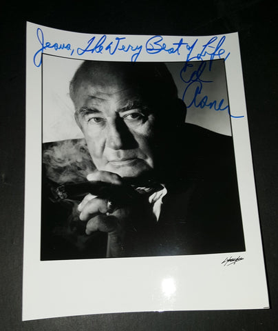 MARY TYLER MOORE LOU GRANT ACTOR ED ASNER HAND SIGNED 8X10" PHOTO