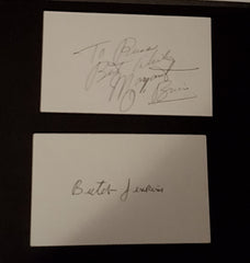 CHILD STARS MARGARET O'BRIEN & BUTCH JENKINS (D.2001) SIGNED CARDS AND NICE PRINT