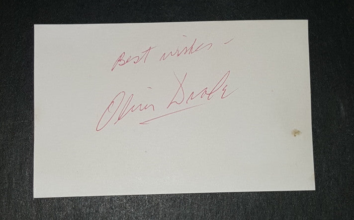 LONG TIME WESTERN'S DIRECTOR OLIVER DRAKE HAND SIGNED CARD D.1991