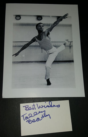 RARE DANCER CHOREOGRAPHER TALLEY BEATTY HAND SIGNED CARD AND NICE PRINT D.1995