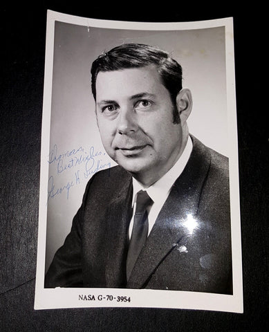 FORMER NASA CHIEF SCIENTIST GEORGE H. LUDWIG HAND SIGNED 5X7" VINTAGE NASA PHOTO D.2013