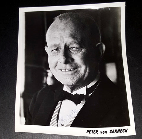 UNCOMMON CHARACTER ACTOR PETER VON ZERNECK HAND SIGNED 8X10 VINTAGE PHOTO D.1992