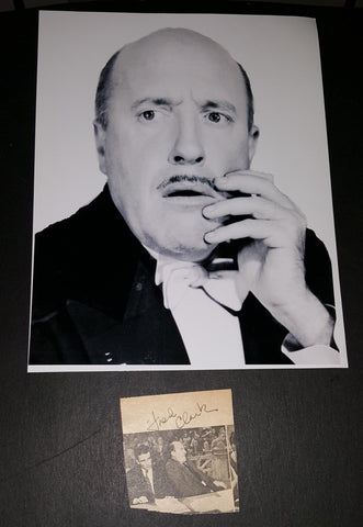 RARE GREAT HOLLYWOOD CHARACTER ACTOR FRED CLARK SIGNED CUT AND NICE PRINT D.1968