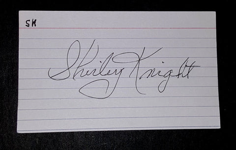 ACTRESS SHIRLEY KNIGHT HAND SIGNED CARD