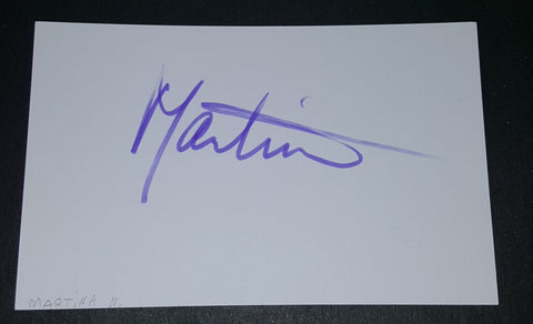 TENNIS LEGEND MARTINA NAVRATILOVA HAND SIGNED CARD