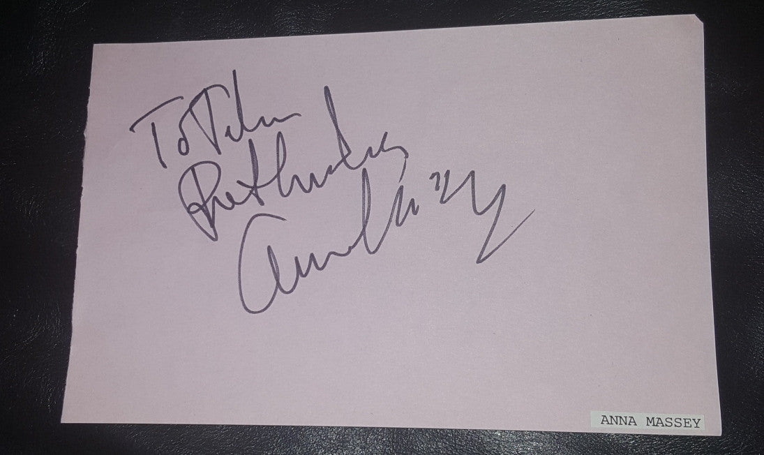 "FRENZY' ACTRESS ANNA MASSEY HAND SIGNED PAGE D.2011