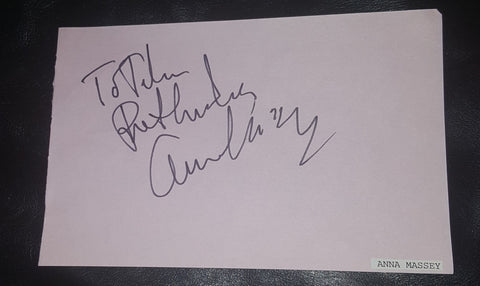 "FRENZY' ACTRESS ANNA MASSEY HAND SIGNED PAGE D.2011