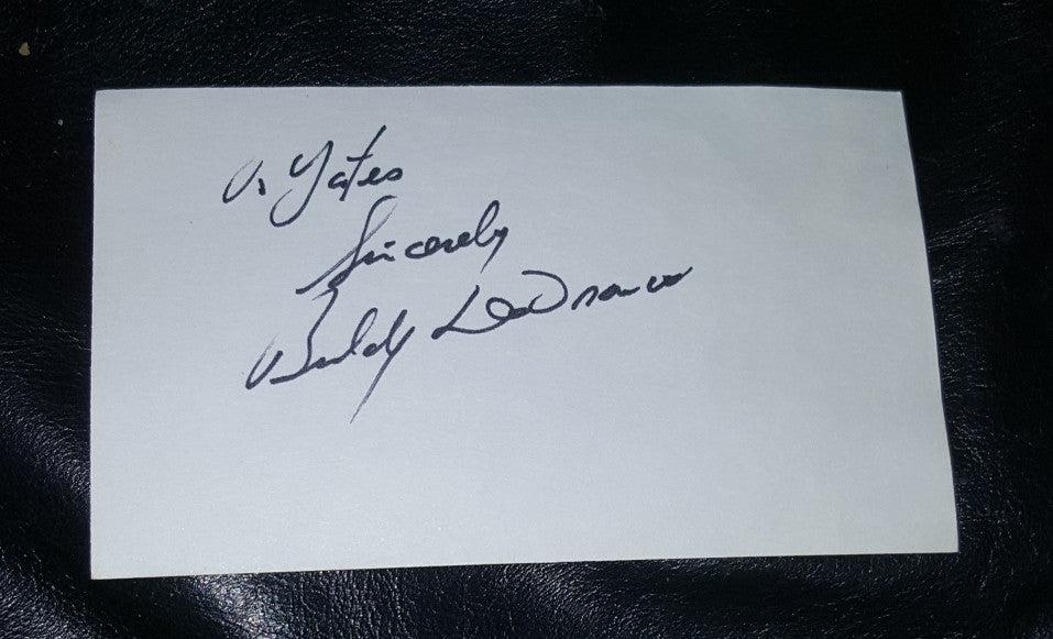 GREAT JAZZ CLARINET PLAYER BUDDY DEFRANCO HAND SIGNED CARD D.2014