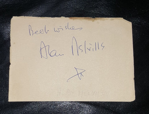 ENGLISH AUTHOR TV STAR AND ACTOR ALAN MELVILLE HAND SIGNED PAGE D.1983