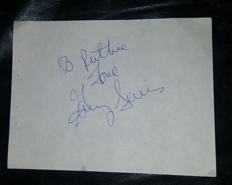 ROCK STAR GARY LEWIS (AND THE PLAYBOYS) HAND SIGNED PAGE JERRY LEWIS'S SON