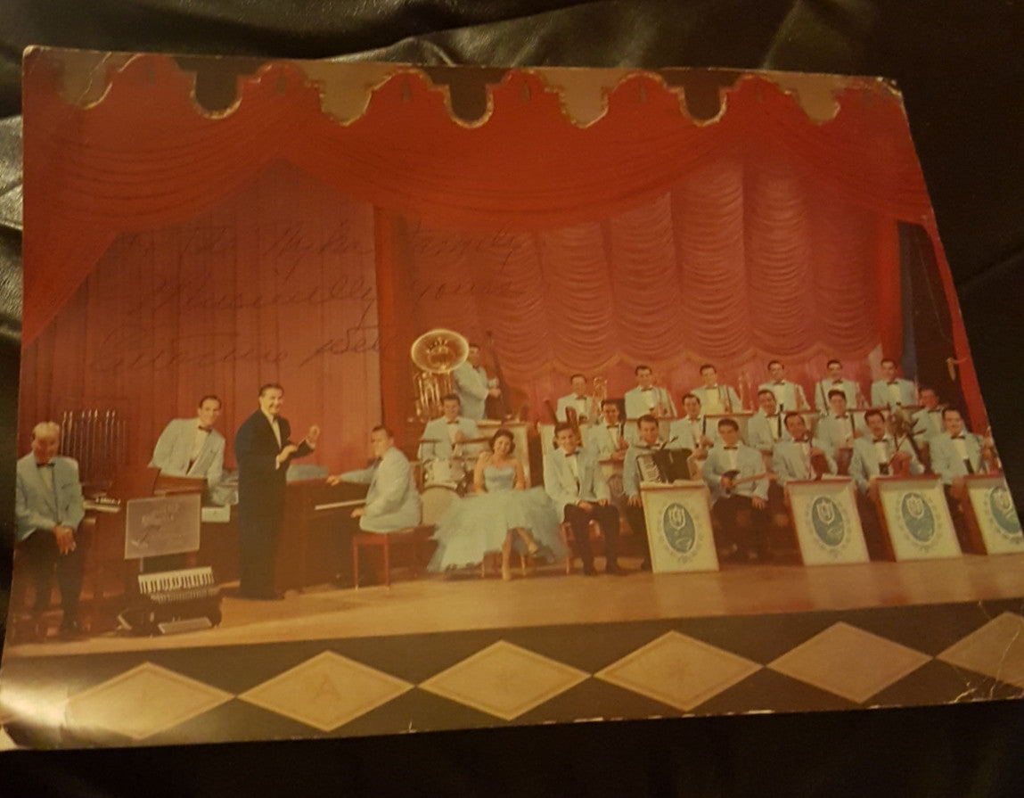 TV LEGENDARY BANDLEADER LAWRENCE WELK HAND SIGNED 9X11" VINTAGE PHOTO D.1992