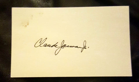"THE YEARLING" CHILD ACTOR CLAUDE JARMAN JR. HAND SIGNED CARD
