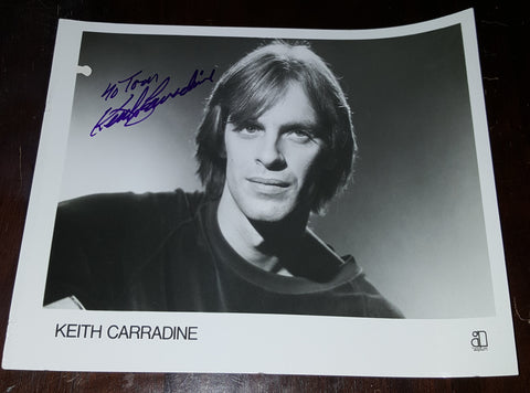 ACTOR SINGER KEITH CARRADINE HAND SIGNED 8X10" PHOTO