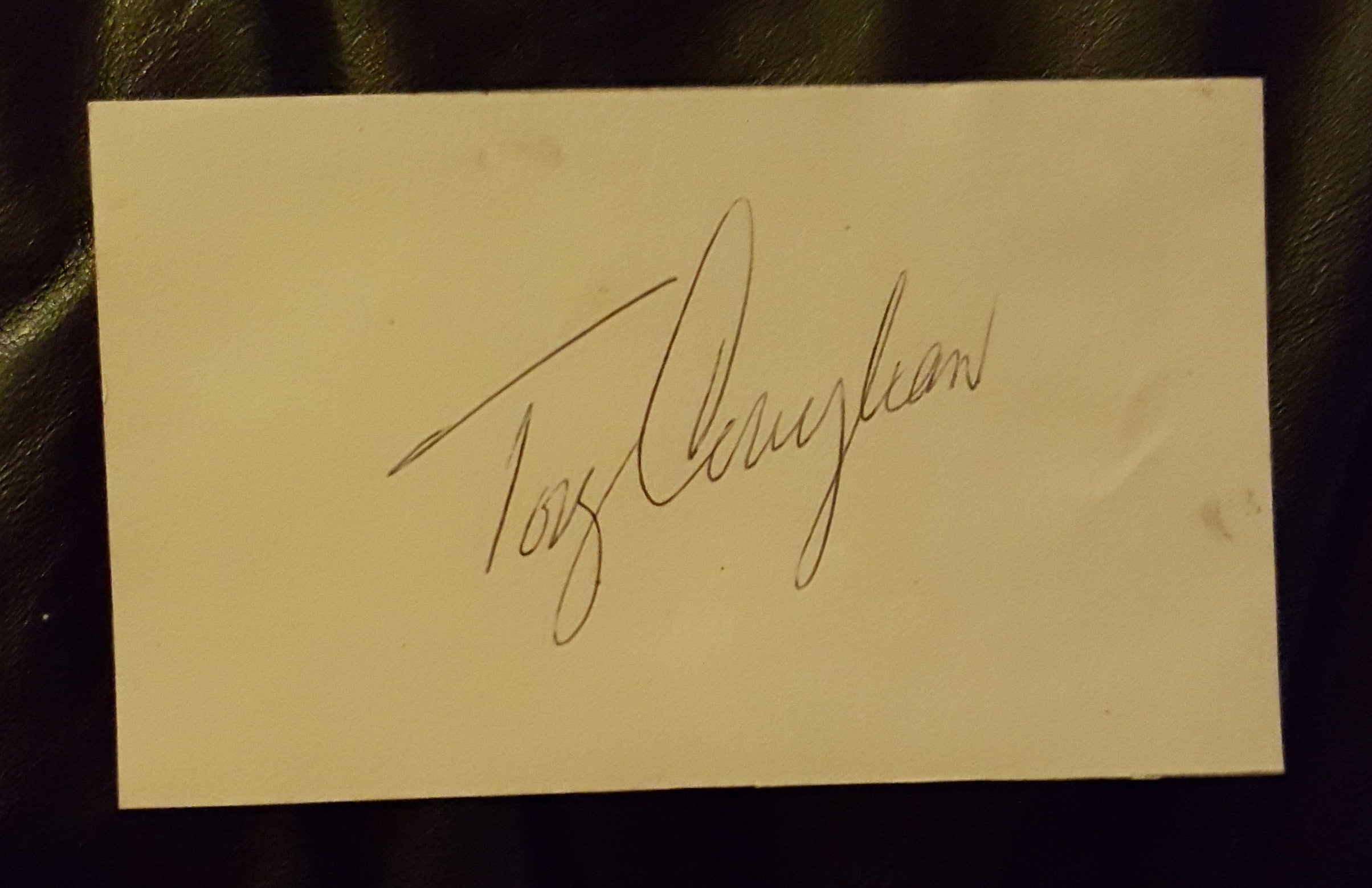 RARE RED SOX GREAT TONY CONIGLIARO HAND SIGNED CARD D.1990