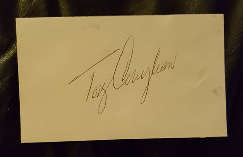RARE RED SOX GREAT TONY CONIGLIARO HAND SIGNED CARD D.1990