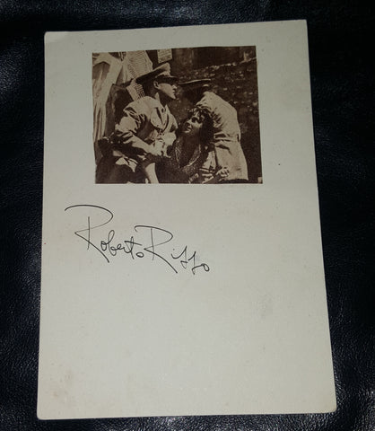 ITALIAN FILM ACTOR ROBERT RISSO HAND SIGNED VINTAGE AUTOGRAPH D.2010