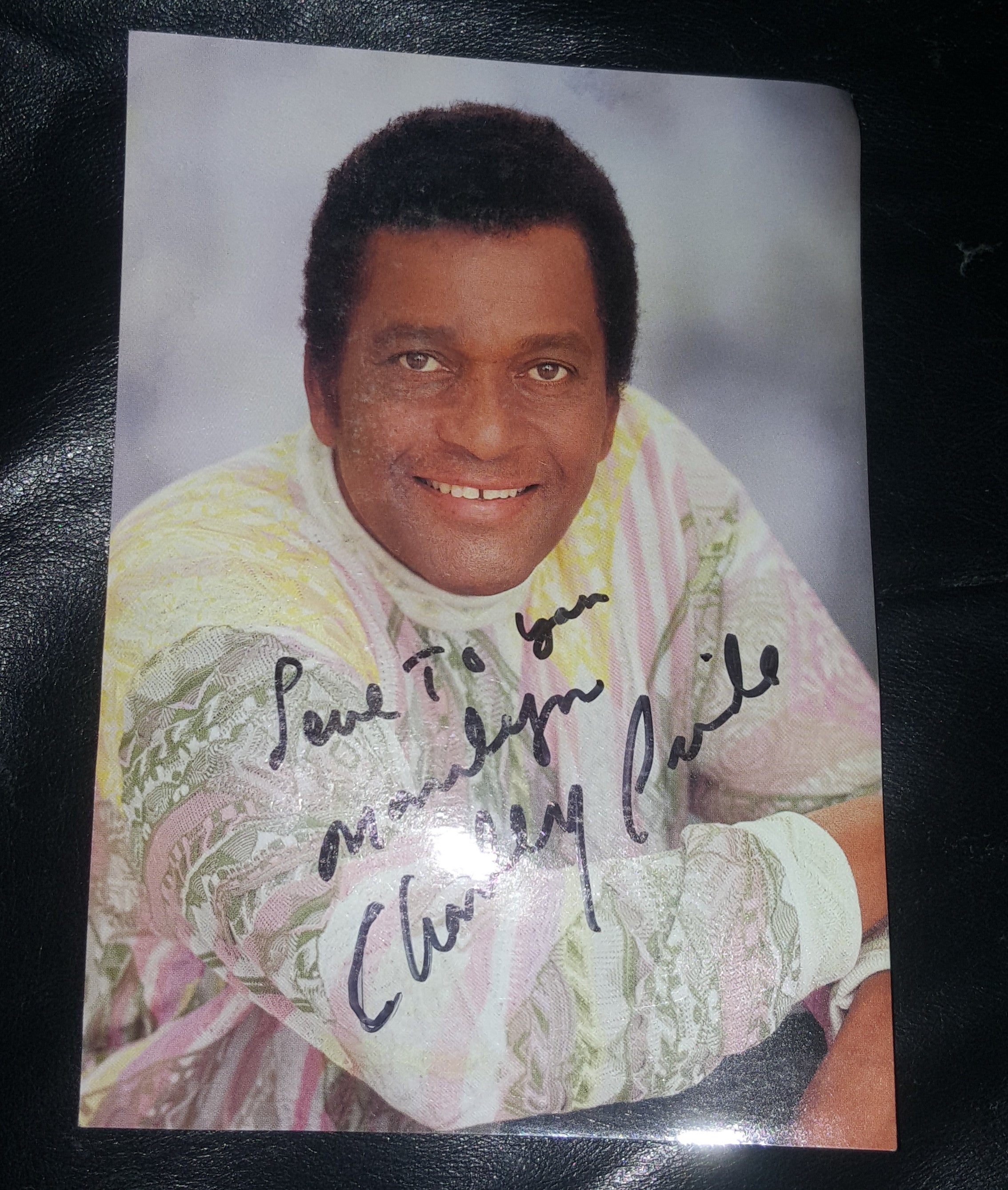 COUNTRY MUSIC LEGEND CHARLEY PRIDE HAND SIGNED 4X6" PHOTO