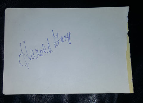 BROADWAY TV ACTOR HAROLD GARY HAND SIGNED PAGE D.1984 "THE FRENCH CONNECTION"
